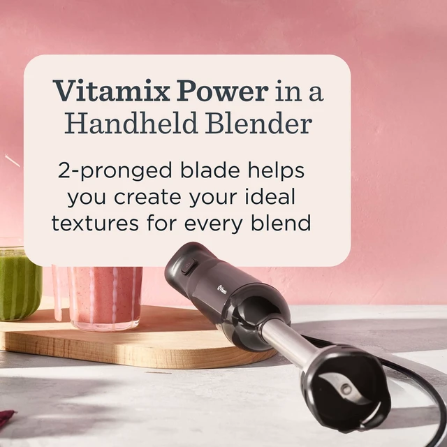 Alt view image 6 of 7 - 2-Speed Immersion Blender + Whisk Attachment, 350-Watt Motor, Black | 2-Speed Control, Stainless Blades, 5-Foot Cord, Blend in Any Container, Variable-Speed Control