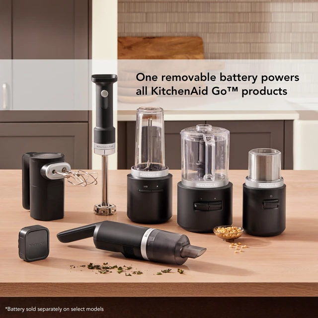 Alt view image 6 of 6 - Go Cordless Hand Mixer, battery included, KHMR762 | Cordless, 7 Speed Settings, Soft Start Feature, Stainless Steel Beaters, Battery Included, Black Matte