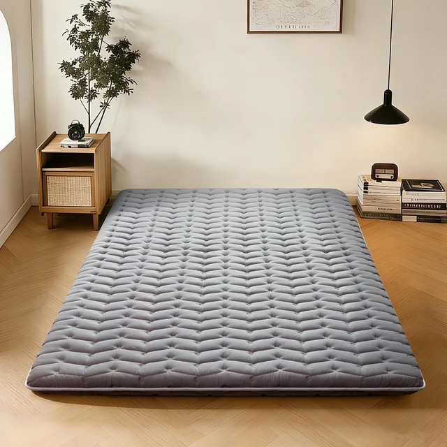 Main image of Premium Foam Japanese Futon Floor Mattress Queen Size 60"x 80",100% High Density Foam Comfortable Floor Mattress,3.2" Thicken Foldable Sleeping Pad,Dormitory Tatami Mat,for Adult and Kids (Gray)