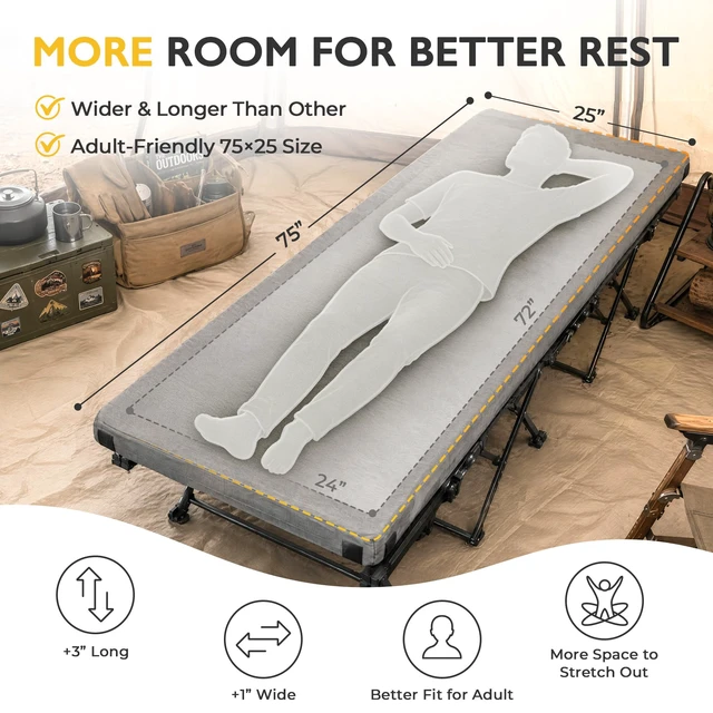 Alt view image 3 of 7 - 3 Inch CertiPUR-US Memory Foam Camping Mattress, Waterproof Roll up Sleeping Pad for Adults, Comfortable Thick Floor Sleeping Mats for Car Truck Tent with Removable Travel Bag