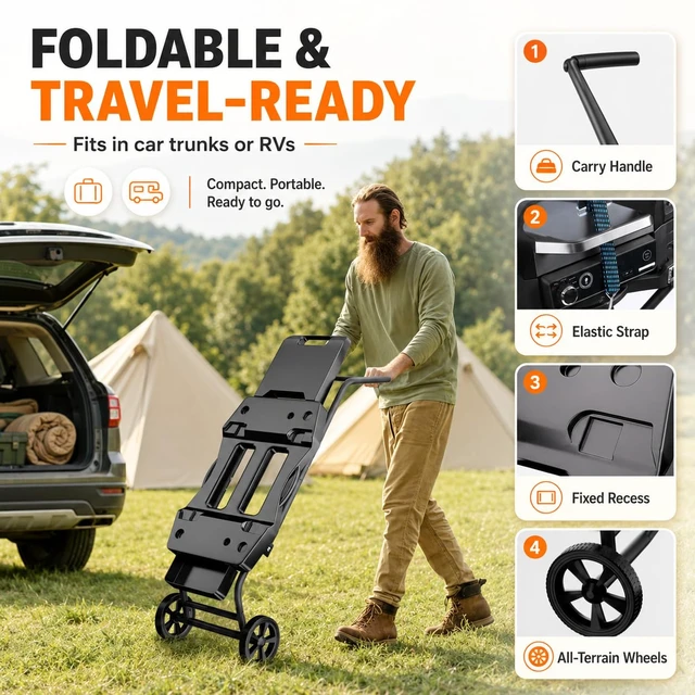 Alt view image 6 of 7 - Foldable Grill Table Stand for Ninja Woodfire Grill, Blackstone 22" | Portable Camping Table for Ninja Woodfire OG700,OG701,OG705,OG750,OG751,OO101,with 2 Wheels,Side Table&Storage Basket