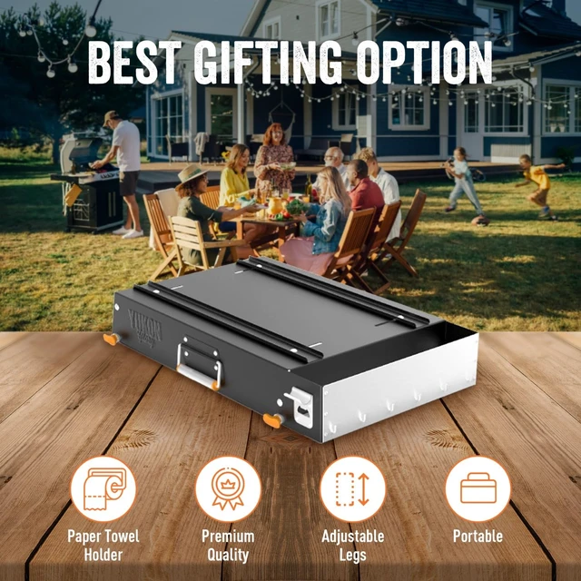 Alt view image 7 of 7 - Folding Grill Table & Blackstone Griddle Stand, 17/22 Inch | Portable outdoor grill table, Blackstone stand for 22 griddle and 17 in, rust-resistant stainless steel, folds flat