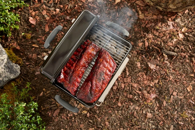 Alt view image 4 of 7 - ® GoAnywhere Portable Charcoal Grill | Lightweight Portable BBQ Grill for Camping, Tailgating & Outdoor Cooking with 2Piece Cooking Grate & Precise Airflow Dampers