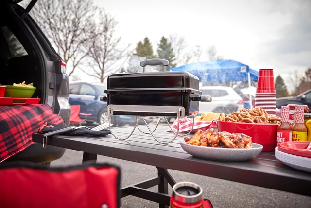 Alt view image 5 of 7 - ® GoAnywhere Portable Charcoal Grill | Lightweight Portable BBQ Grill for Camping, Tailgating & Outdoor Cooking with 2Piece Cooking Grate & Precise Airflow Dampers