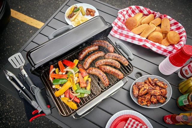 Alt view image 6 of 7 - ® GoAnywhere Portable Charcoal Grill | Lightweight Portable BBQ Grill for Camping, Tailgating & Outdoor Cooking with 2Piece Cooking Grate & Precise Airflow Dampers