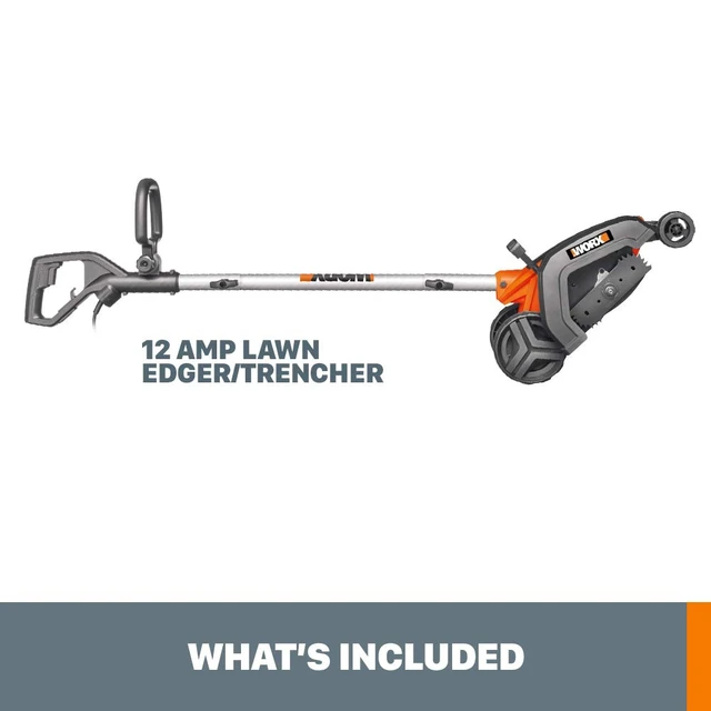 Alt view image 5 of 5 - Electric Lawn Edger, 12 Amp 7.5" Trencher for Lawn Landscaping, WG896 | 3-Position Adjustable Cutting Depth, Lawn Edging & Trenching Dual Use, Corded