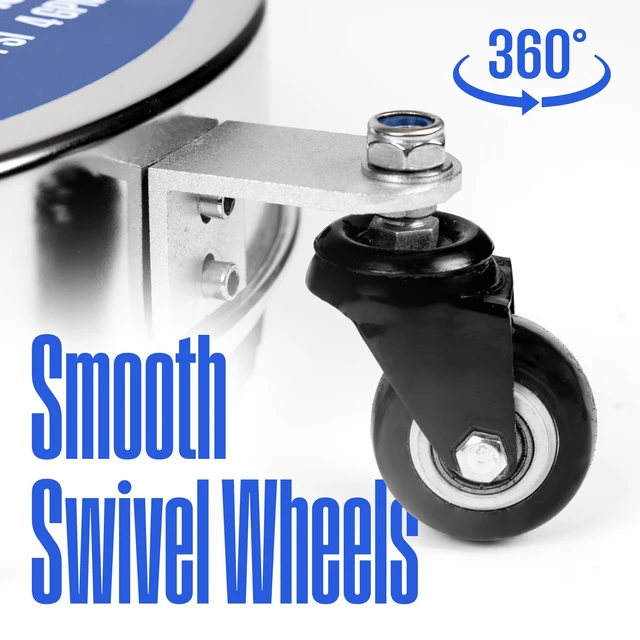 Alt view image 3 of 7 - Universal 16.5 Pressure Washer Surface Cleaner Attachment - Stainless Steel - 4400 Max PSI, 1/4 Connector - for Gas and Electric Pressure Washers