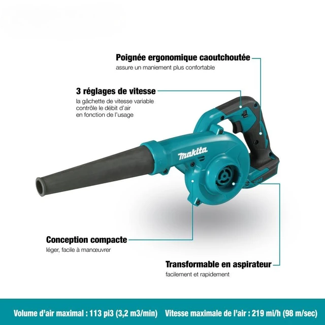 Alt view image 3 of 6 - DUB185Z Cordless Handheld Leaf Blower Powered by 18V LXT Li-Ion Battery
