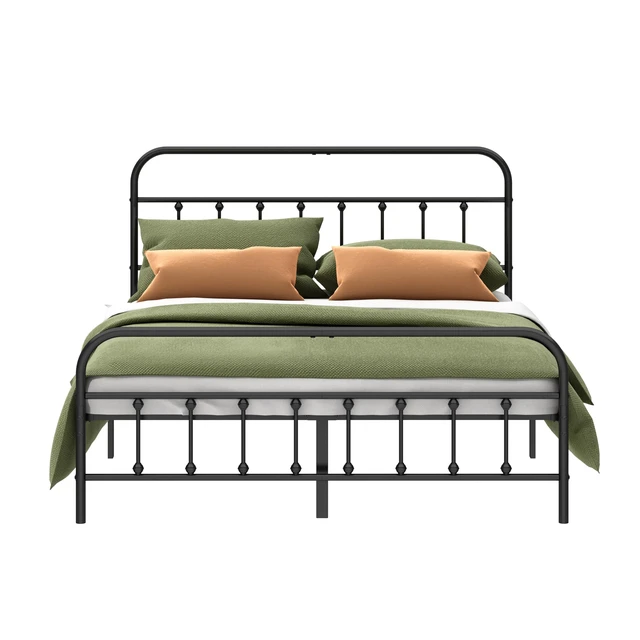 Alt view image 6 of 7 - Metal Bed Frame King Size,Easy to Assemble,Black | Structurally Stable, Heavy Duty Steel Slat Supported, No Box Spring Needed, Easy Removal and Transport