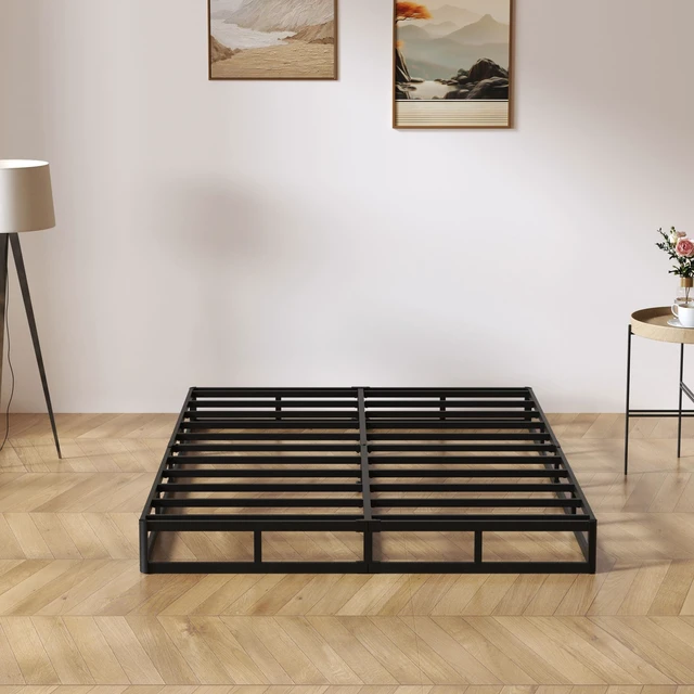 Alt view image 5 of 7 - 7 Inch Queen Box Spring - Metal Frame Mattress Foundation Memory Foam Basics Bed Base Heavy Duty Box Springs No Noise, 3000lbs Max Weight Capacity