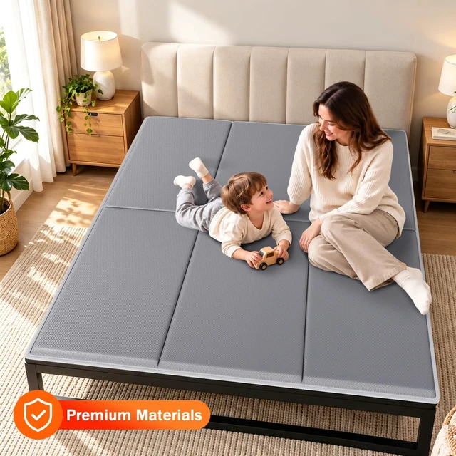 Alt view image 3 of 7 - Heavy Duty Bunkie Board Queen Size 60'' x 80'', Anti-Slip Bed Slat | Noise Reducing, Breathable Bed Support Board to Prevent Sagging Mattress, Fits Metal Frames, Slatted Frames, and Sofa Beds