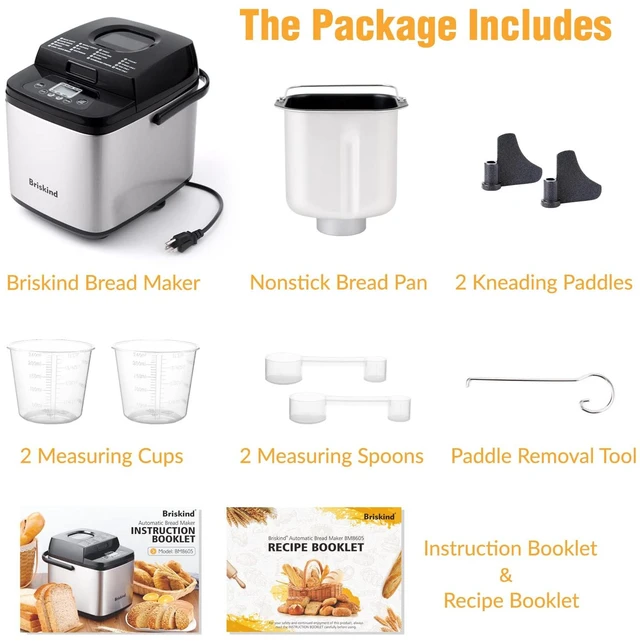 Alt view image 5 of 7 - 1.5 lb Compact Bread Maker Machine with Carrying Handle, 19-in-1 | Small Breadmaker for 2-3 People, Gluten Free, Dough, Jam & Yogurt Menus, Delay Timer, Keep Warm, 1.5lb & 1lb Loaf, Low Noise