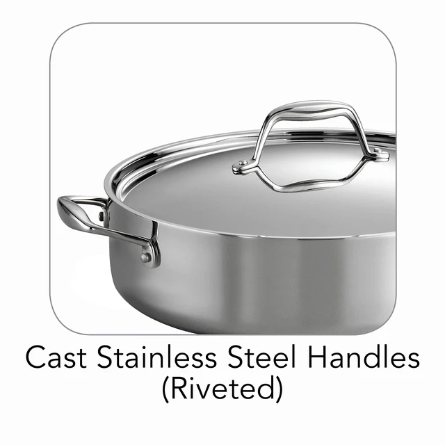 Alt view image 5 of 5 - Signature Tri-Ply Clad Stainless Steel 6-Quart Saute Pan | Induction-Ready Cooking Pan, Dishwasher-Safe, NSF-Certified, Made in Brazil