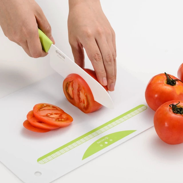 Alt view image 5 of 7 - Revolution 2-Pc Ceramic Knife Set: 5.5 Santoku & 4.5 Utility | Made In Japan Non-Reactive Zirconia Blades, Lightweight Design Reduces Hand Fatigue, Will Not Cause Food Oxidation