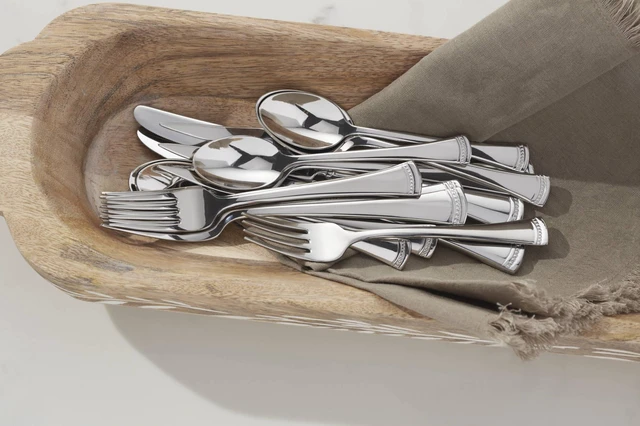 Alt view image 5 of 6 - Portola Steak Knives Silverware Set for 12, Flatware | 18/10 stainless steel, dishwasher safe | set for 12 | elegant flatware gift for entertaining, housewarming gift