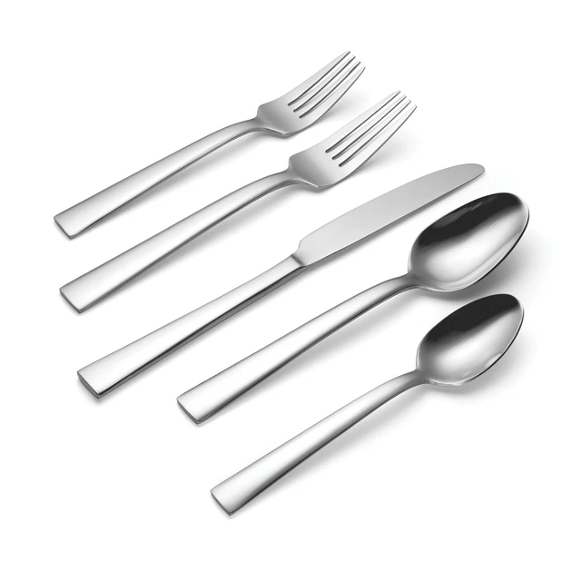 Alt view image 3 of 6 - Madison Avenue 45 Piece Casual Flatware Set, 18/0 Stainless, Service for 8,Silver,45pc