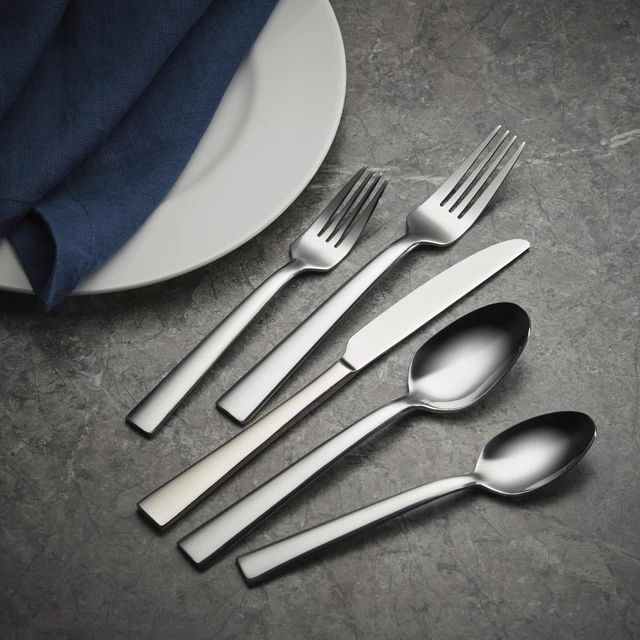 Alt view image 5 of 6 - Madison Avenue 45 Piece Casual Flatware Set, 18/0 Stainless, Service for 8,Silver,45pc