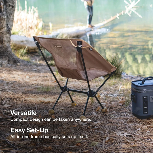Alt view image 5 of 6 - Chair One Original Lightweight Compact Collapsible Camping Chair Coyote tan, 2.1lbs Outdoor Chairs, Camping Chairs for Adult,Portable Chairs for Outside, Backpacking, Picnic, Adventures