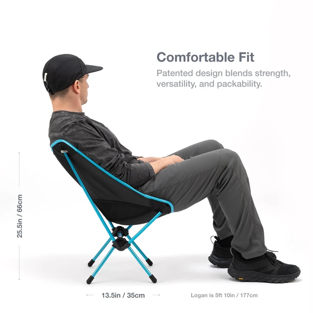 Alt view image 6 of 6 - Chair One Original Lightweight Compact Collapsible Camping Chair Coyote tan, 2.1lbs Outdoor Chairs, Camping Chairs for Adult,Portable Chairs for Outside, Backpacking, Picnic, Adventures