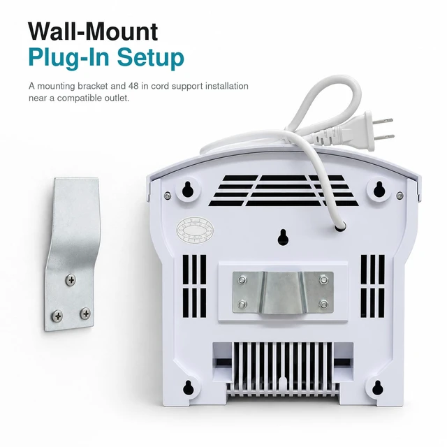 Alt view image 5 of 7 - Commercial Hand Dryers for Bathrooms Wall-Mount, Plug-in 120V 1600W Silver | Dual Wind, Auto Shutoff Electric Hand Dryer Touchless, 40db Ultra Quiet Low Noise, Venue D5 3314