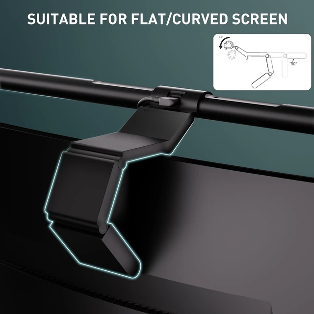 Alt view image 4 of 7 - Monitor Light Bar with Remote Control, Fit for Curved/Flat Monitor, Eye-Care USB Computer Lamp Dimmable Screen Light Bar with Auto-Dimming, No Glare Home Office Gaming Desk Lamp