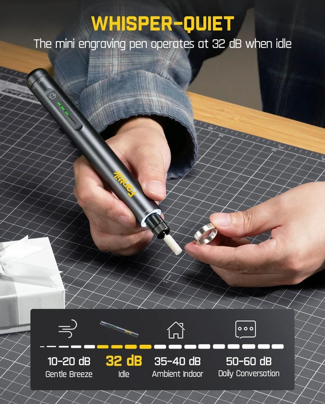 Alt view image 5 of 7 - F2 Master Mini Cordless Rotary Tool Kit for 3D Printer Sanding | Engraving Pen, NeoPulse Motor, 5 Speed, Revostor Hub, 35 Accessories, for Precision Polishing, Drilling, Carving, DIY Crafts