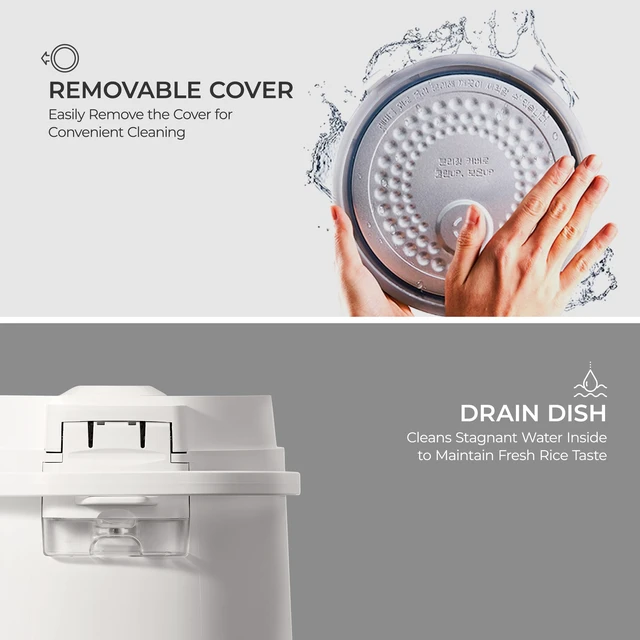Alt view image 6 of 6 - Rice Cooker and Warmer, 20-Cup Cooked, White, CR-1095 | Large 10-Cup Uncooked Capacity, Nonstick Inner Pot, 2 Menus, Steam Tray Included, One-Touch Operation, Automatic Keep Warm