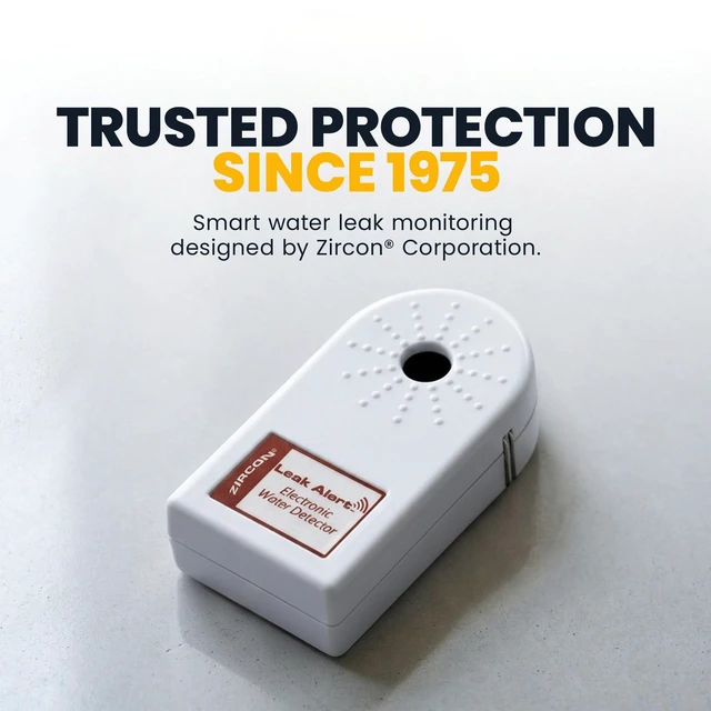 Alt view image 7 of 7 - Leak Alert Water Leak Detector, Loud 90 dB Water Alarm, 5 Pack | Detect leaks before costly water damage near water heaters, sinks, appliances and plumbing fixtures; no setup required