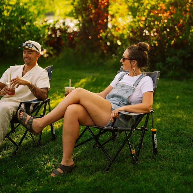 Alt view image 7 of 7 - Kickback Rocker Outdoor Rocking Chair with Beverage Holder
