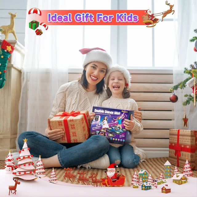 Alt view image 7 of 7 - Double Dance Mat for Kids, Light-up 12-Button Single & Double Players Mode | Electronic Dance Pad with Wireless Bluetooth 5 Game Modes Christmas Birthday Gift for Girls Boys Ages 3 4 5 6 7 8 8-12