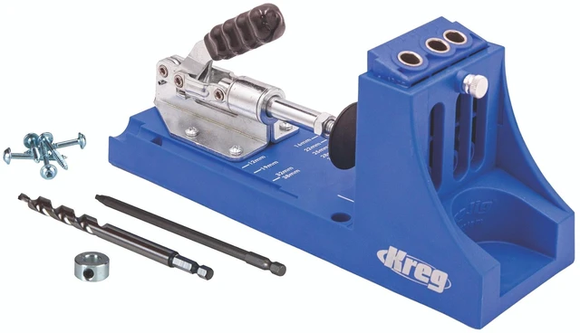 Main image of Pocket Hole Jig K4, Woodworking Jig, Durable & Convenient | Adjustable, Versatile Jig for Strong Joints in material from 1/2" to 1-1/2", Create Perfect, Rock-Solid Joints