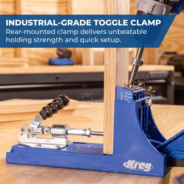 Alt view image 4 of 7 - Pocket Hole Jig K4, Woodworking Jig, Durable & Convenient | Adjustable, Versatile Jig for Strong Joints in material from 1/2" to 1-1/2", Create Perfect, Rock-Solid Joints