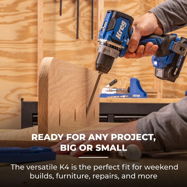 Alt view image 7 of 7 - Pocket Hole Jig K4, Woodworking Jig, Durable & Convenient | Adjustable, Versatile Jig for Strong Joints in material from 1/2" to 1-1/2", Create Perfect, Rock-Solid Joints