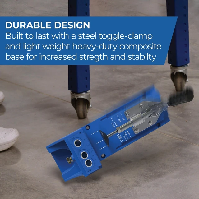 Alt view image 5 of 7 - Pocket Hole Jig K4, Woodworking Jig, Durable & Convenient | Adjustable, Versatile Jig for Strong Joints in material from 1/2" to 1-1/2", Create Perfect, Rock-Solid Joints