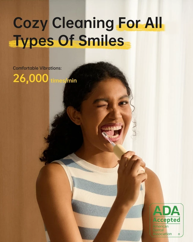 Alt view image 2 of 7 - Wave Special Electric Toothbrush, New 2025 Version Oscillation & Vibration Sonic Electric Toothbrush for Adults with App, 2 Brush Heads, IP68 Waterproof Travel Powered Toothbrush (Matte White)