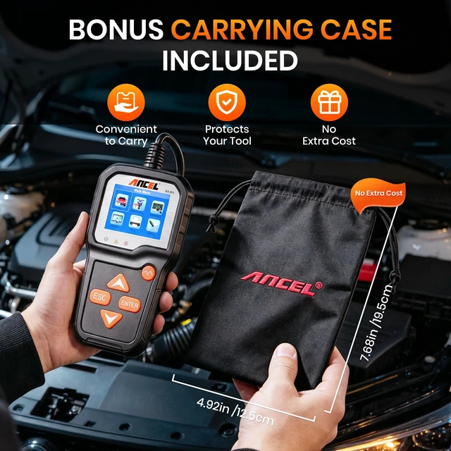Alt view image 7 of 7 - BA301 6V 12V Car Battery Tester, 100-2000 CCA Automotive Load Tester Alternator Tester Auto Digital Battery Analyzer Cranking and Charging System Test Tool for Motorcycle Car Boat Truck SUV ATV