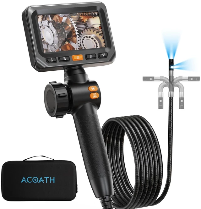 Main image of Borescope, Endoscope Camera with Light, Dual-Lens 1080P Industrial Inspection Camera, 5" IPS Screen, 32GB Card, IP67 Waterproof Sewer Tools - 16.5FT