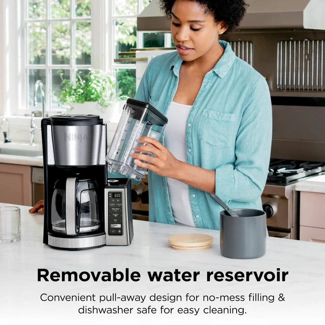 Alt view image 4 of 7 - Fresh Brew Coffee Maker, 12 Cup Glass Carafe, Stainless Steel, CE251 | Programmable, Classic & Rich brew, 70-oz. Removable Water Reservoir, Small Batch, 24-hr Delay Brew, Adjustable Warming Plate