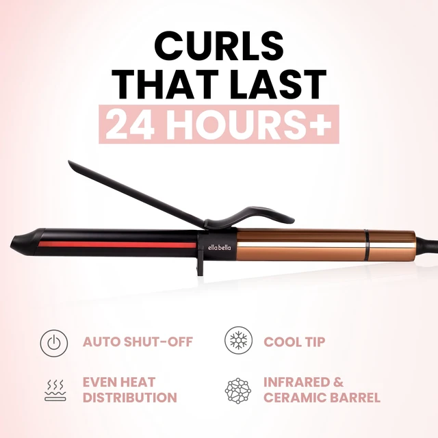 Alt view image 3 of 7 - Curling Iron 1 Inch, Professional Ceramic Wand, All Hair Types | Professional Hair Curler - Transform Your Look in Seconds. Say Goodbye to Heat Damage with Ceramic Technology