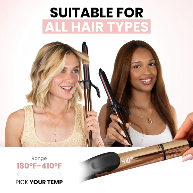 Alt view image 5 of 7 - Curling Iron 1 Inch, Professional Ceramic Wand, All Hair Types | Professional Hair Curler - Transform Your Look in Seconds. Say Goodbye to Heat Damage with Ceramic Technology