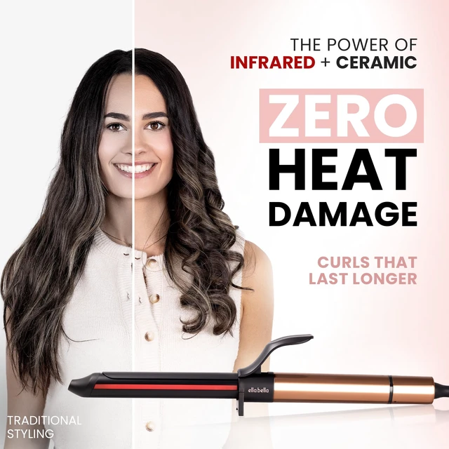 Alt view image 4 of 7 - Curling Iron 1 Inch, Professional Ceramic Wand, All Hair Types | Professional Hair Curler - Transform Your Look in Seconds. Say Goodbye to Heat Damage with Ceramic Technology