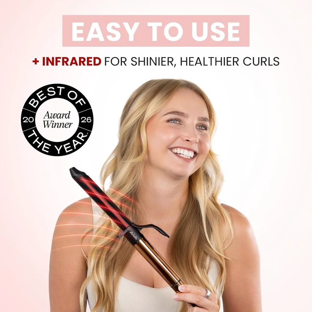 Alt view image 7 of 7 - Curling Iron 1 Inch, Professional Ceramic Wand, All Hair Types | Professional Hair Curler - Transform Your Look in Seconds. Say Goodbye to Heat Damage with Ceramic Technology