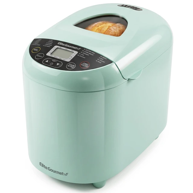 Main image of 2 Lb Programmable Bread Maker, 3 Sizes, 19 Presets, Mint | Gluten-Free, Dough & Jam, Delay Timer, EBM8103M