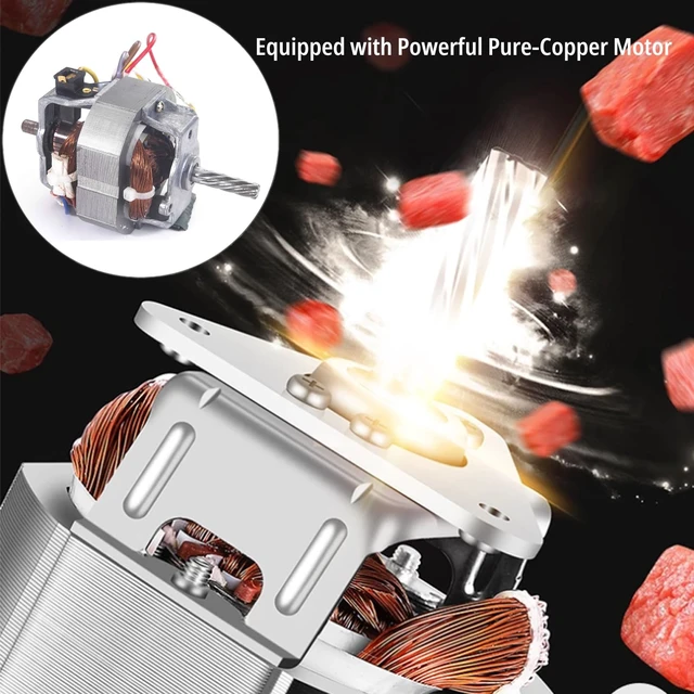 Alt view image 2 of 7 - SM-G33 Electric Meat Grinder - 1HP 800W Max Power - ETL Stainless Steel Meat Grinder Mincer Sausage Stuffer, Stainless Steel Blade and Plates and 1 Sausage Maker