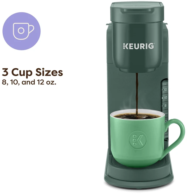 Alt view image 3 of 6 - K-Express Single Serve K-Cup Pod Coffee Maker, Evergreen | 3 Brew Sizes, 42oz Removable Reservoir, Strong Brew Button Feature, Travel Mug Friendly, Works with All K-Cup Pods