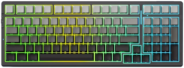 Main image of G98 PRO Wireless Mechanical Keyboard, Tri-Mode Connection Gaming Keyboard, Hot Swappable Custom Gasket Structure, Pre-lubed Linear Switches, Double Shot PBT Keycaps RGB LED Backlit Purple&Black