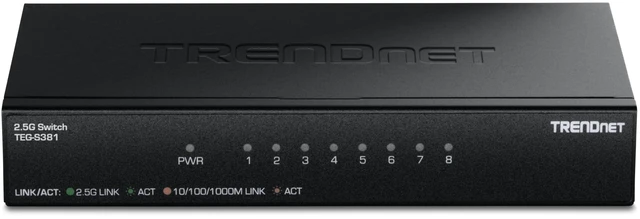 Alt view image 7 of 7 - 8-Port 2.5Gb Switch, TEG-S381,Lifetime Protection | 8 x 2.5G RJ45 Ports, 40Gbps Switching Capacity, NDAA + TAA Compliant, Ethernet Splitter, For Game Console, NAS, PC