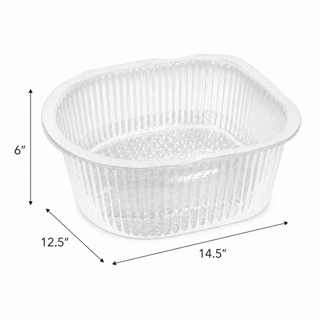 Alt view image 2 of 6 - ForPro Universal Pedi Bath Liners, 100-Count, Clear | 50% Thicker Disposable Pedicure Foot Tub Liners for Foot Spa Basins & Foot Bath Soaks | Fit Footsie Bath