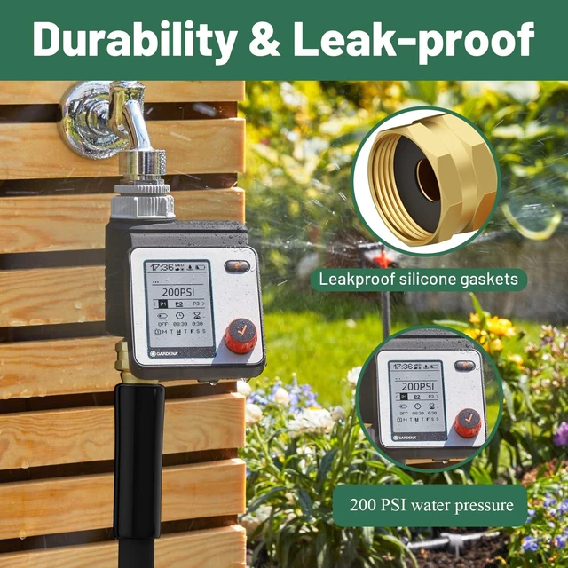 Alt view image 5 of 7 - Garden Hose 5/8 x 200 ft for Large Yard, Leak-Free Flexible | Long 200 ft reach, lightweight easy carry, kink-free coils fast, crush-resistant brass fittings, all-weather, no memory