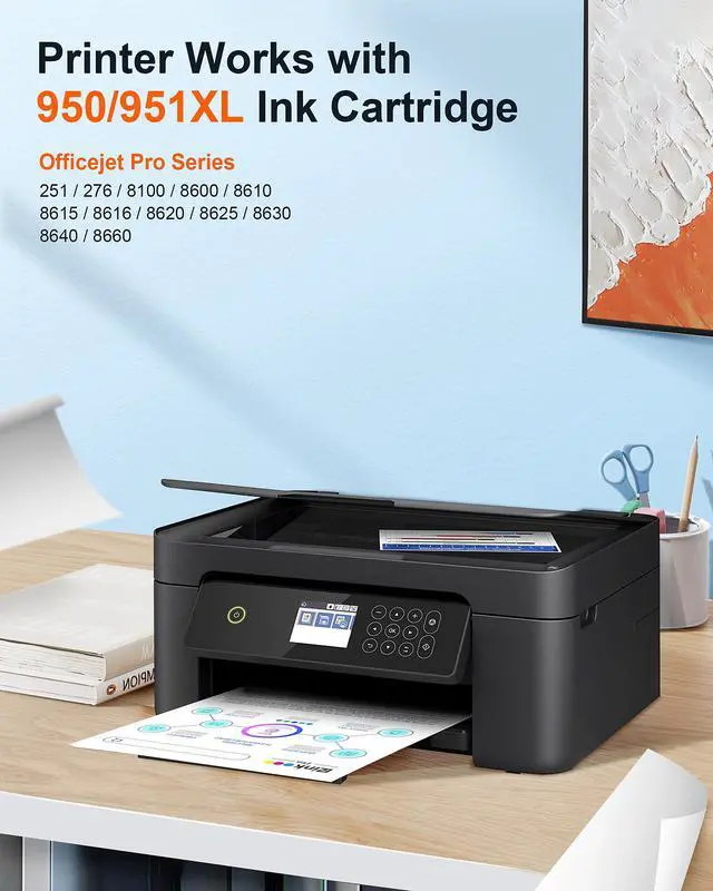 Alt view image 2 of 5 - 950XL 951XL Ink Cartridge 950 951 Combo Pack Compatible for Pro 8600 4 Pack | Compatible for HP 950 951 Ink cartridges Combo Pack for HP OfficeJet Pro 8600 8610 8620 8630 8640 8660 251DW 276DW